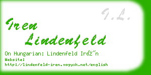 iren lindenfeld business card